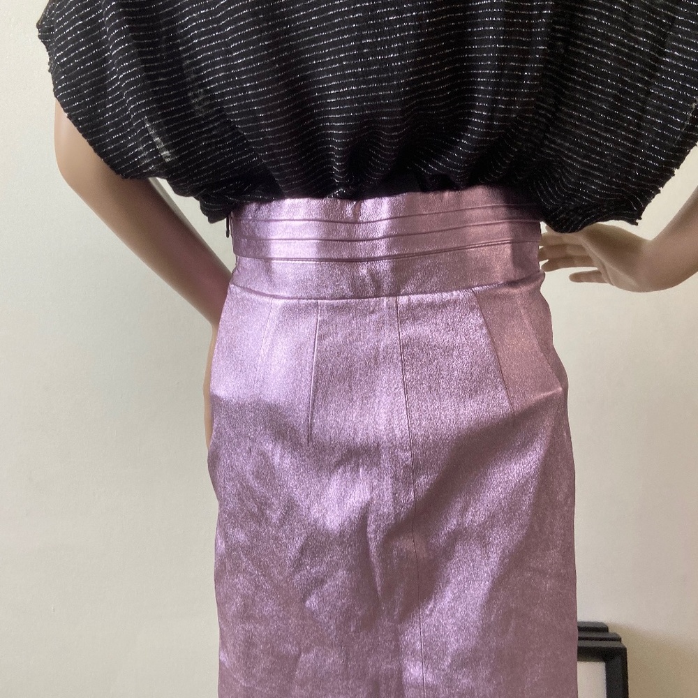 Leather Lavender Shimmer Skirt - Picture 2 of 2